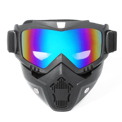 Multicolor Motorcycle Goggles Face Shield
