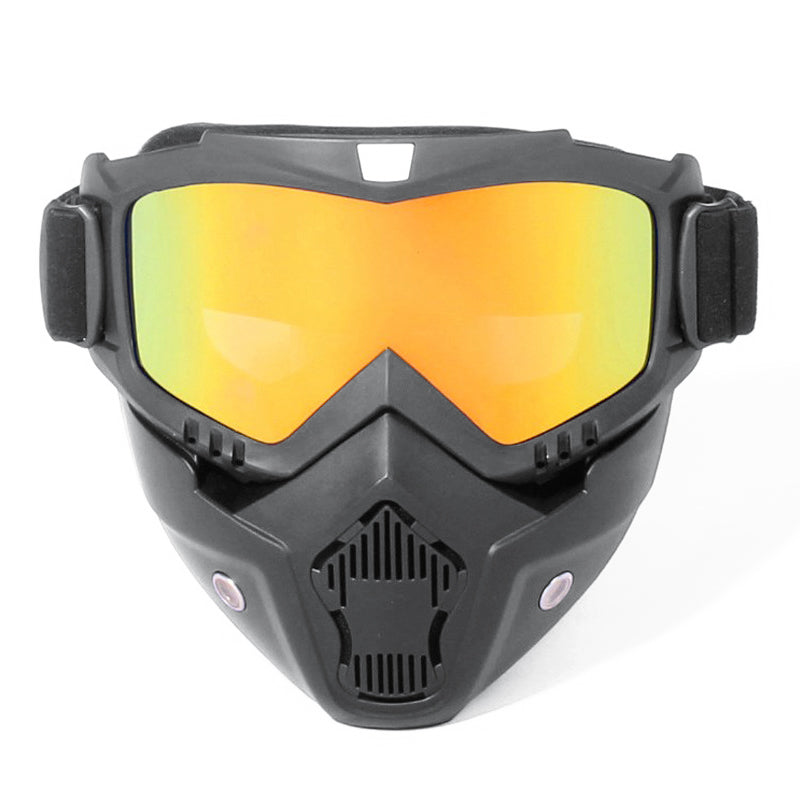 Multicolor Motorcycle Goggles Face Shield