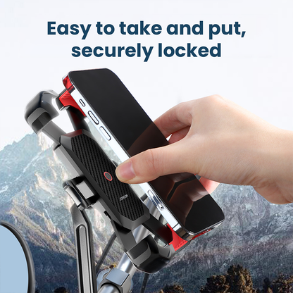 Auto-Secure Anti-Shake Motorcycle Phone Mount