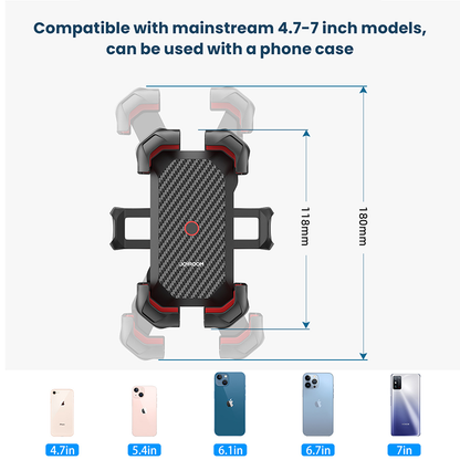 Auto-Secure Anti-Shake Motorcycle Phone Mount