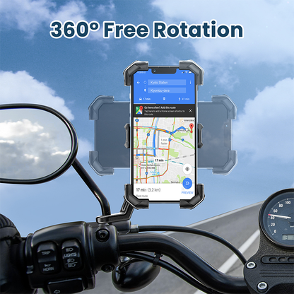 Auto-Secure Anti-Shake Motorcycle Phone Mount