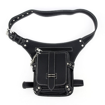 Retro Black Motorcycle Waist Bag