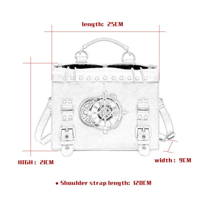 Vintage Time Traveler Shouldler Bag