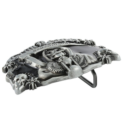 Grim Reaper Memento Mori Skull Belt Buckle