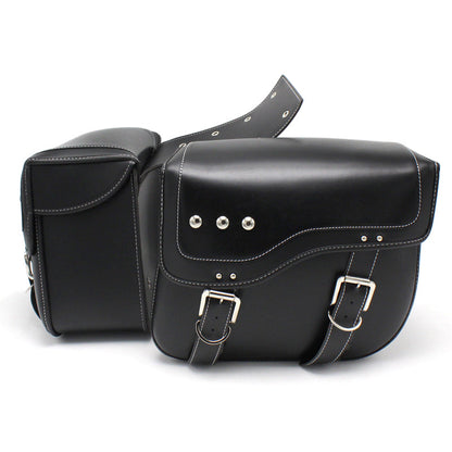 2 Pack Motorcycle PU Leather Saddlebags