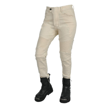 Women's Antique White Motorcycle Riding Pants