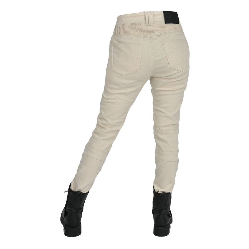 Women's Antique White Motorcycle Riding Pants
