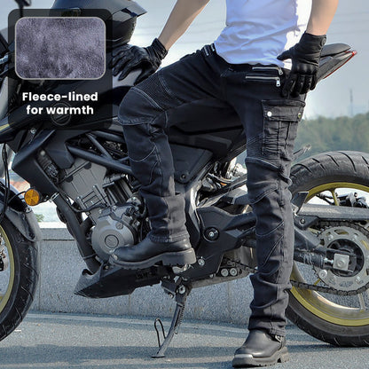 Fierce 4 Men's Winter Fleece-lined Motorcycle Jeans
