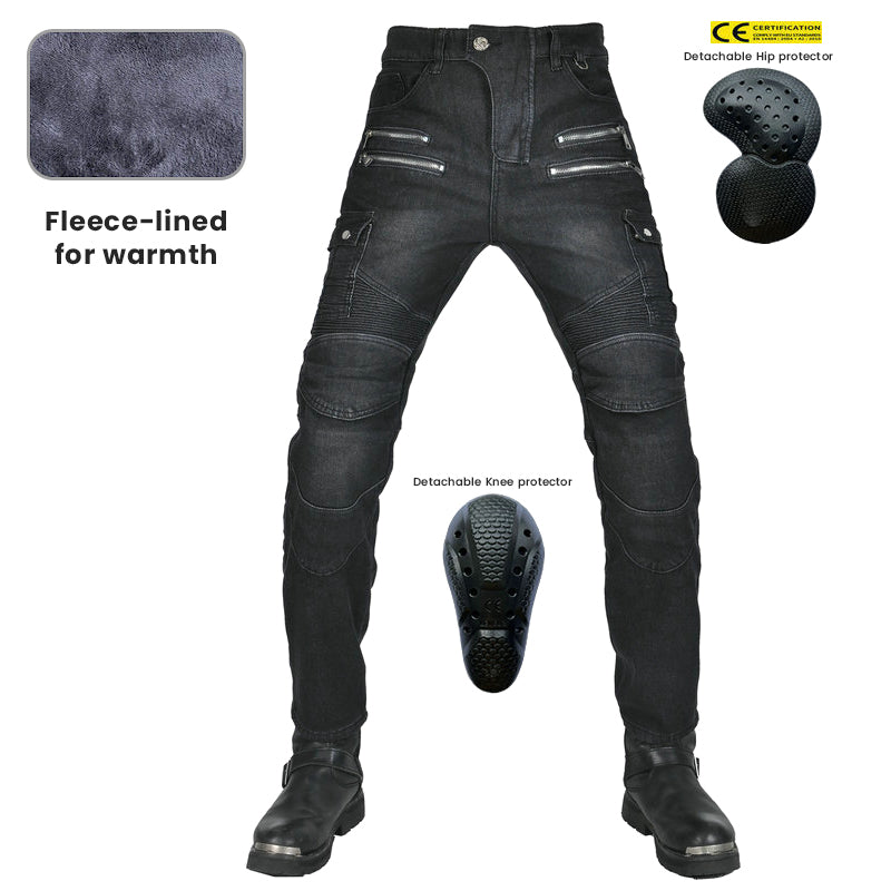 Fierce 4 Men's Winter Fleece-lined Motorcycle Jeans
