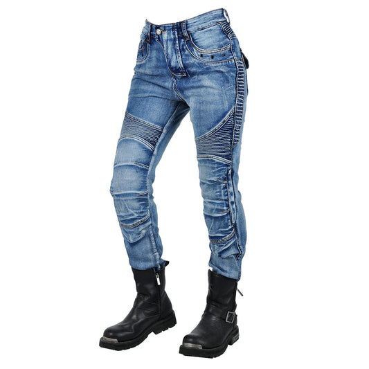 Women's Motorcycle Kevlar Tear-Resistant Denim Jeans