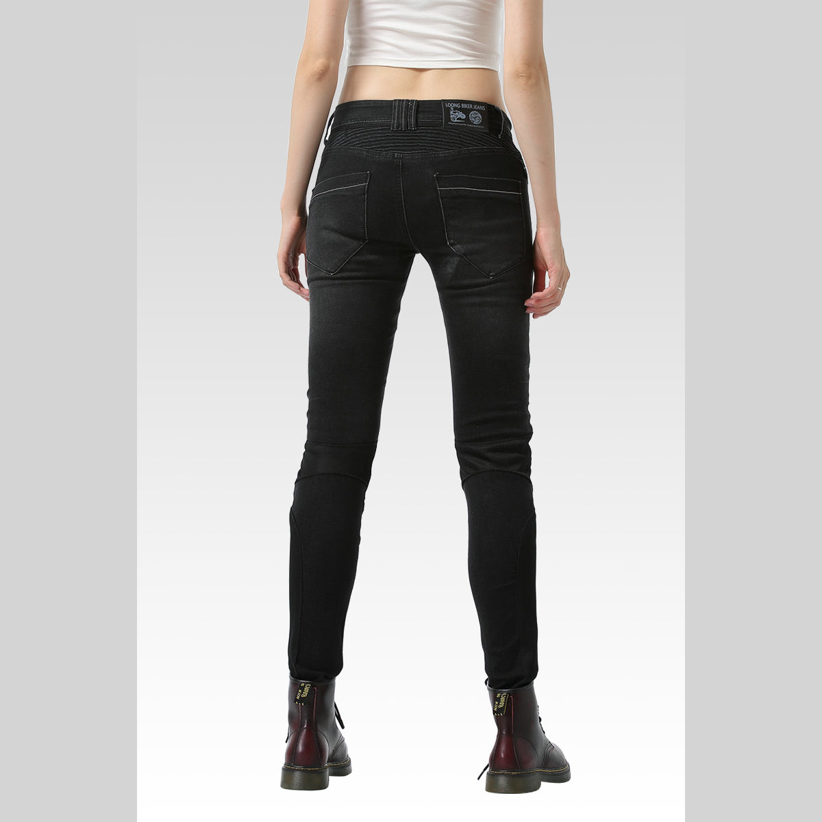 Women’s Summer Slim-Fit Motorcycle Mesh Jeans