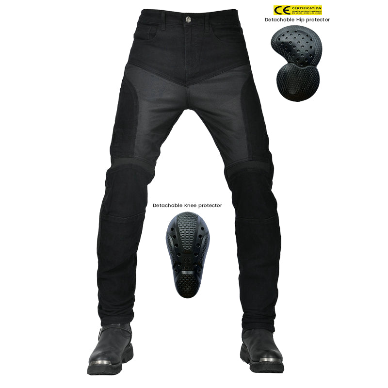 Noir 22 Men’s Summer Mesh Motorcycle Jeans