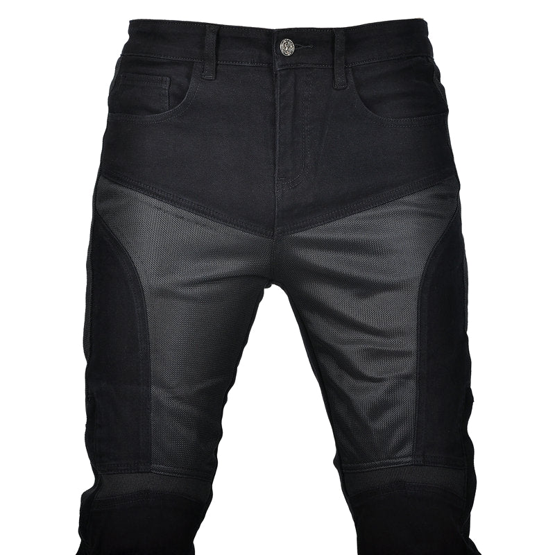 Noir 22 Men’s Summer Mesh Motorcycle Jeans