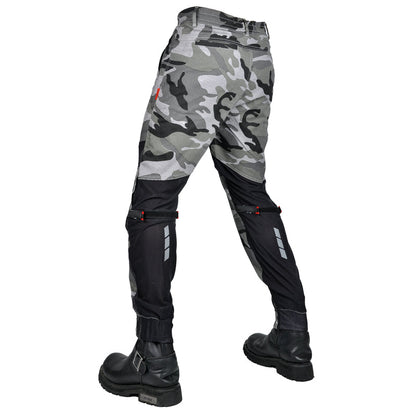 Men’s Summer Camo Moto Jeans with Mesh Panels