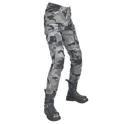 Women’s R9 Camo Motorcycle Jeans fit All Seasons