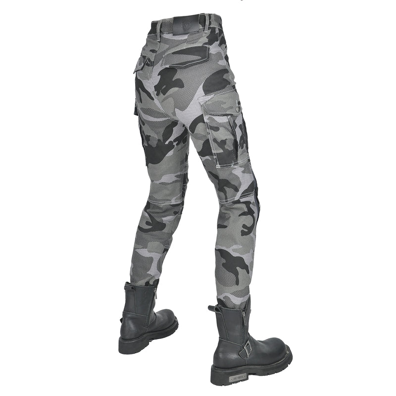 Women’s R9 Camo Motorcycle Jeans fit All Seasons