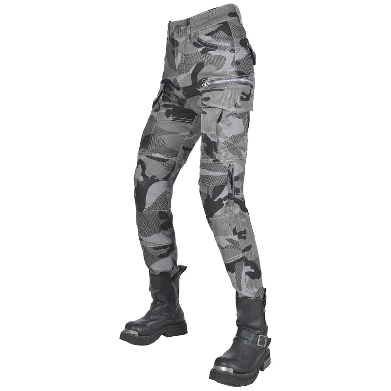 Women’s R9 Camo Motorcycle Jeans fit All Seasons