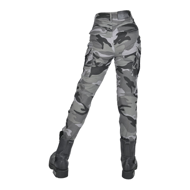 Women’s R9 Camo Motorcycle Jeans fit All Seasons