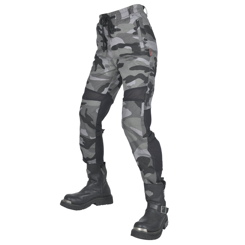 Women’s Summer Camo Moto Jeans with Mesh Panels