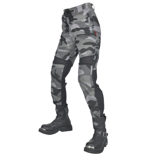 Women’s Summer Camo Moto Jeans with Mesh Panels