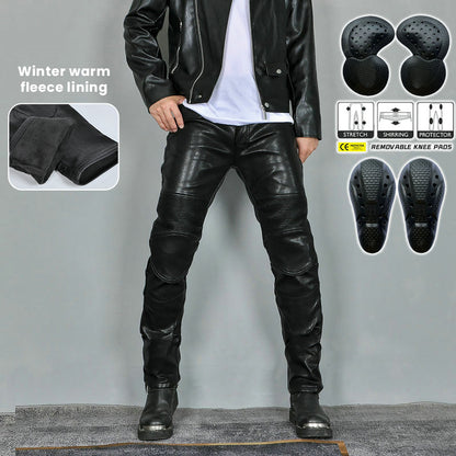 Men’s Forge 27 Fleece-Lined Motorcycle Leather Pants
