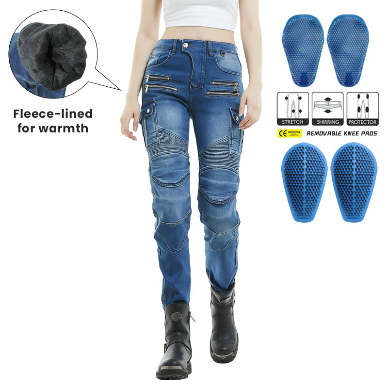 Fierce 4 Women's Winter Fleece-lined Motorcycle Jeans