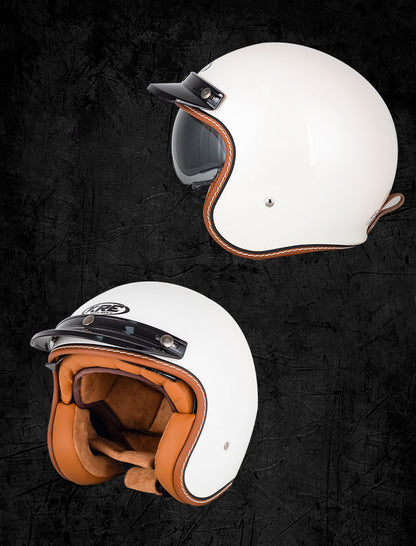 Vintage Open Face Helmet Motorcycle Retro Helmet