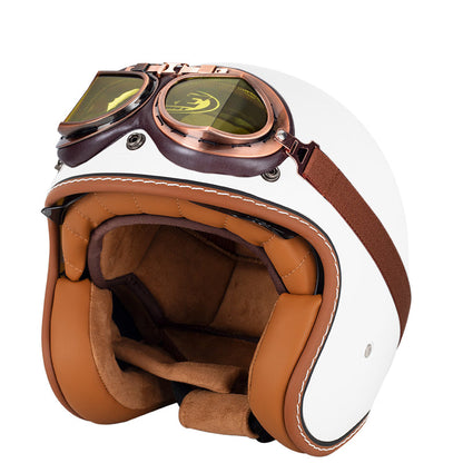 Vintage Open Face Helmet Motorcycle Retro Helmet
