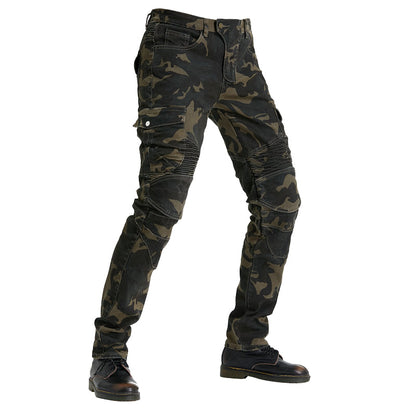 Motorcycle Racing Denim LB1 Pants with Protective Pads – Camo