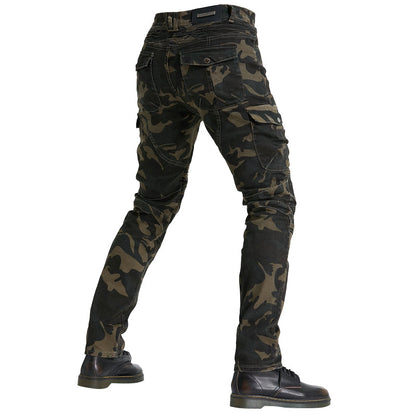 Motorcycle Racing Denim LB1 Pants with Protective Pads – Camo