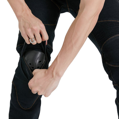Motorcycle Riding PK718 Jeans With Protection Gear - Black