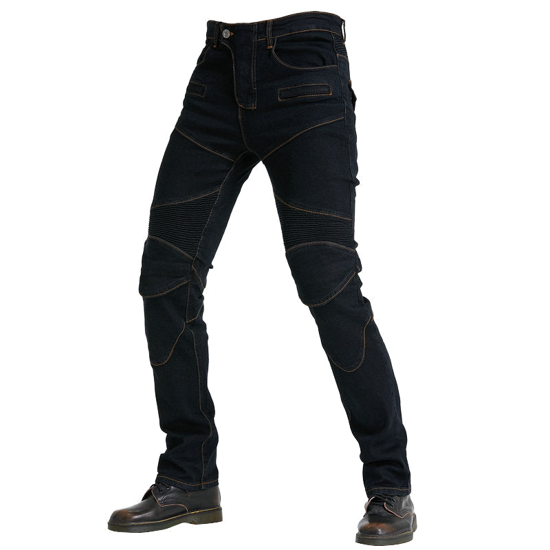Motorcycle Riding PK718 Jeans With Protection Gear - Black