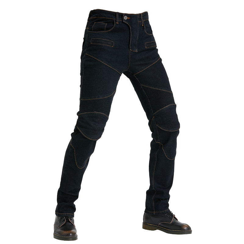 Motorcycle Riding PK718 Jeans With Protection Gear - Black
