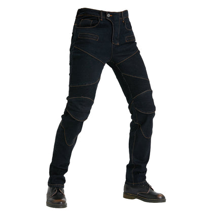 Motorcycle Riding PK718 Jeans With Protection Gear - Black