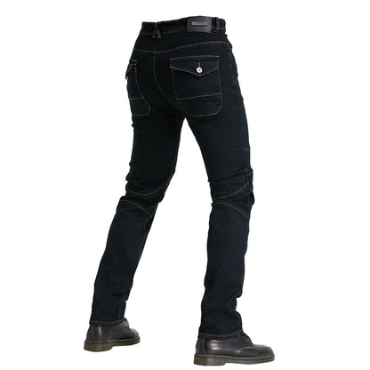 Motorcycle Riding PK718 Jeans With Protection Gear - Black