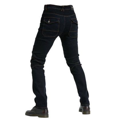 Motorcycle Riding PK718 Jeans With Protection Gear - Black