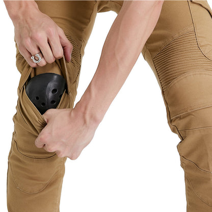 Motorcycle Racing Denim LB1 Pants with Protective Pads – Khaki