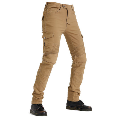 Motorcycle Racing Denim LB1 Pants with Protective Pads – Khaki