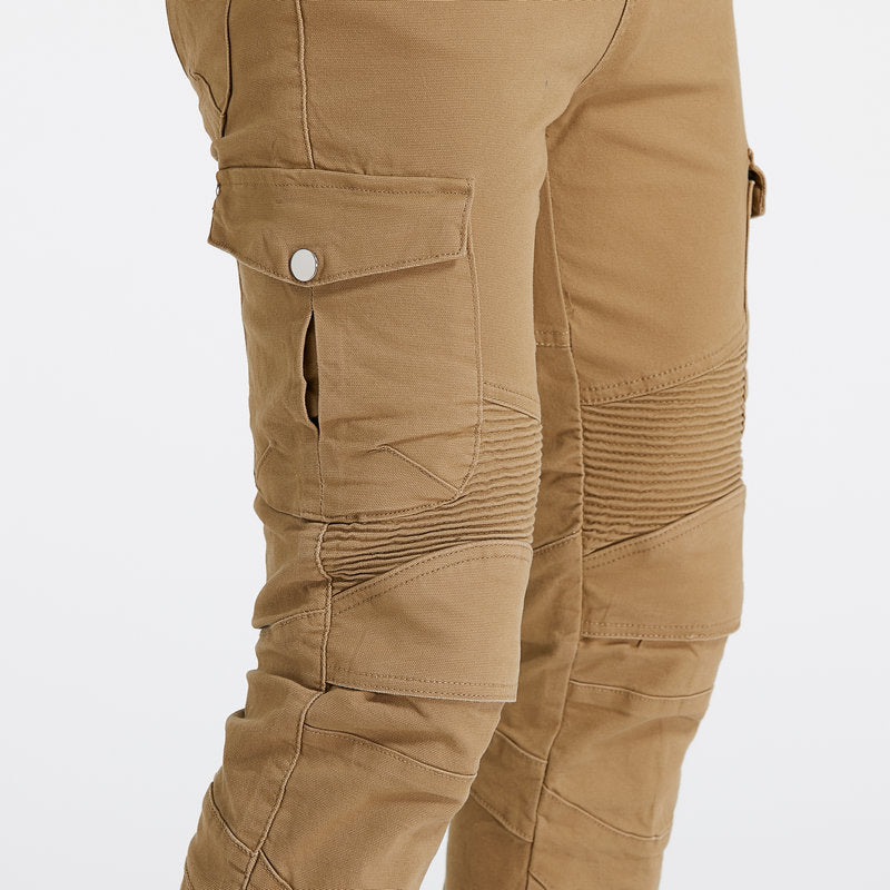 Motorcycle Racing Denim LB1 Pants with Protective Pads – Khaki