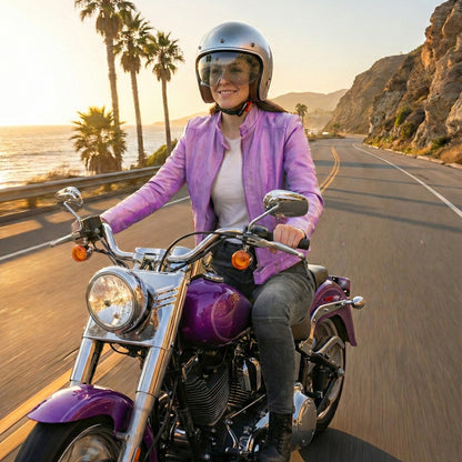 Women's Cropped Faux Leather Moto Jacket