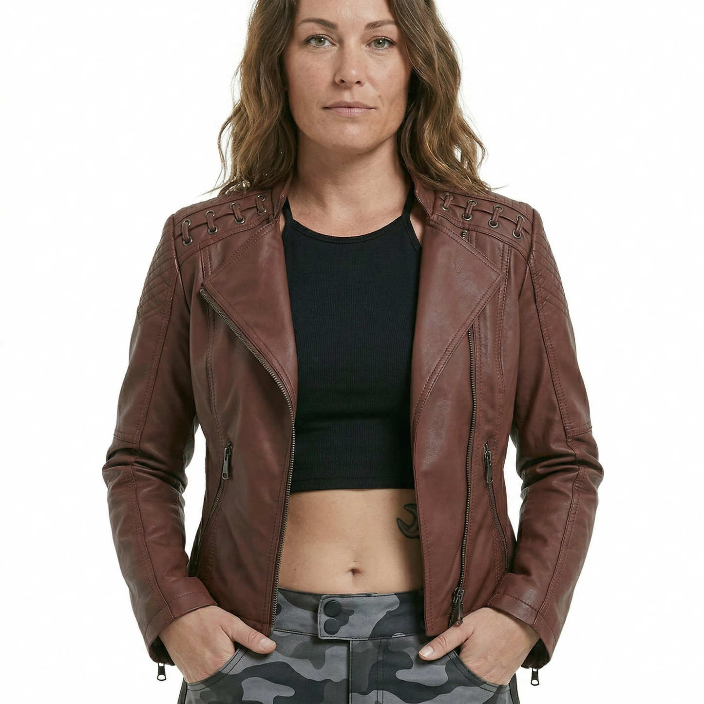 Slim Fit Moto Leather Jacket