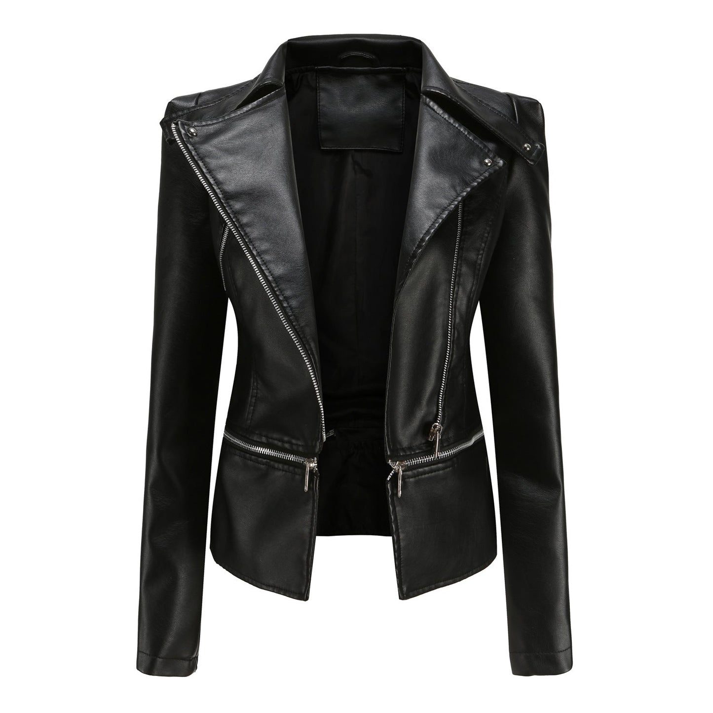 Detachable Hem Leather Jacket