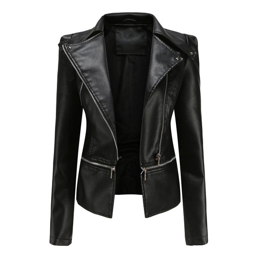 Detachable Hem Leather Jacket