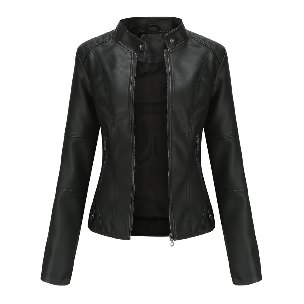 Women's Essential Faux Leather Biker Jacket