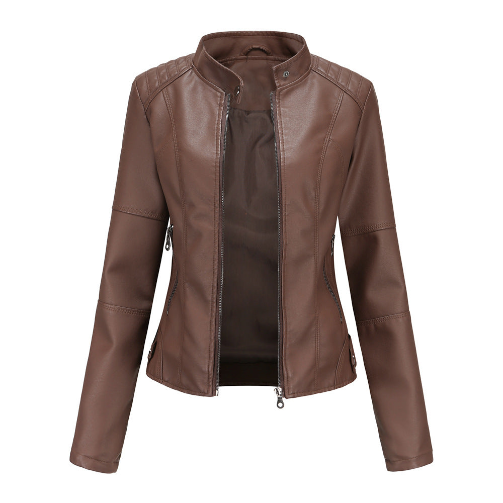 Women's Essential Faux Leather Biker Jacket