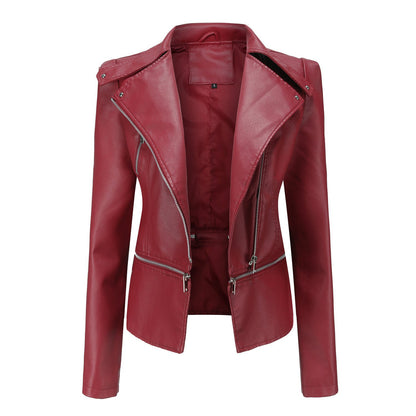 Detachable Hem Leather Jacket