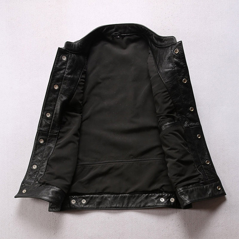 Men's Riding Cowhide Leather Vest