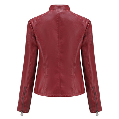 Slim Fit Faux Leather Moto Jacket