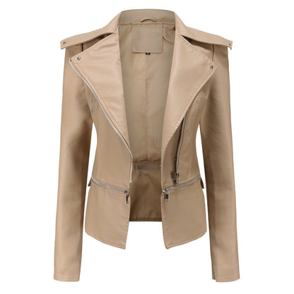 Detachable Hem Leather Jacket