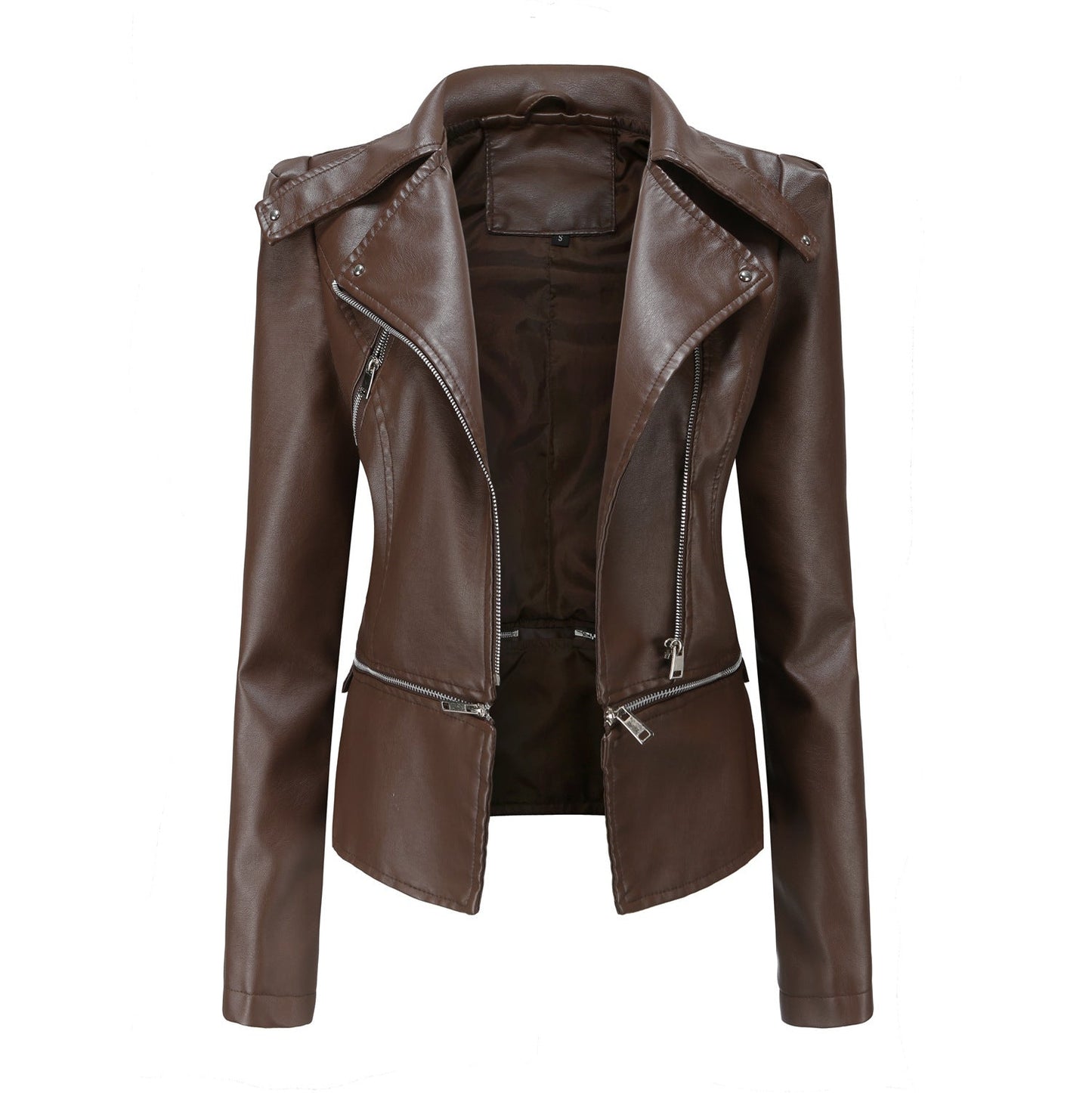 Detachable Hem Leather Jacket